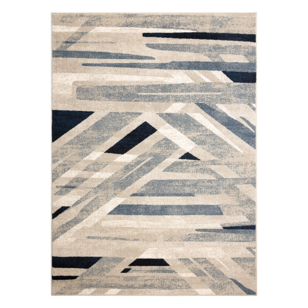 Dywan wełniany NAIN Geometryczny 7706/51955 beż / niebieski 80x150 cm