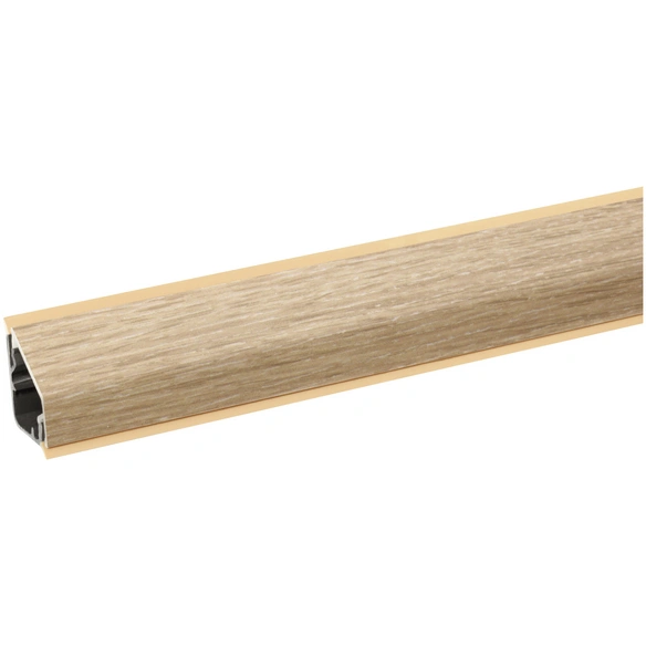 Wandanschlussleiste, BxHxT: 2,4 x 1,6 x 410 cm, hellbraun