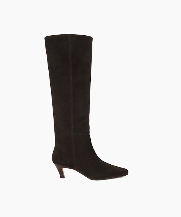 Slink Brown - Knee High Low Heel Boots