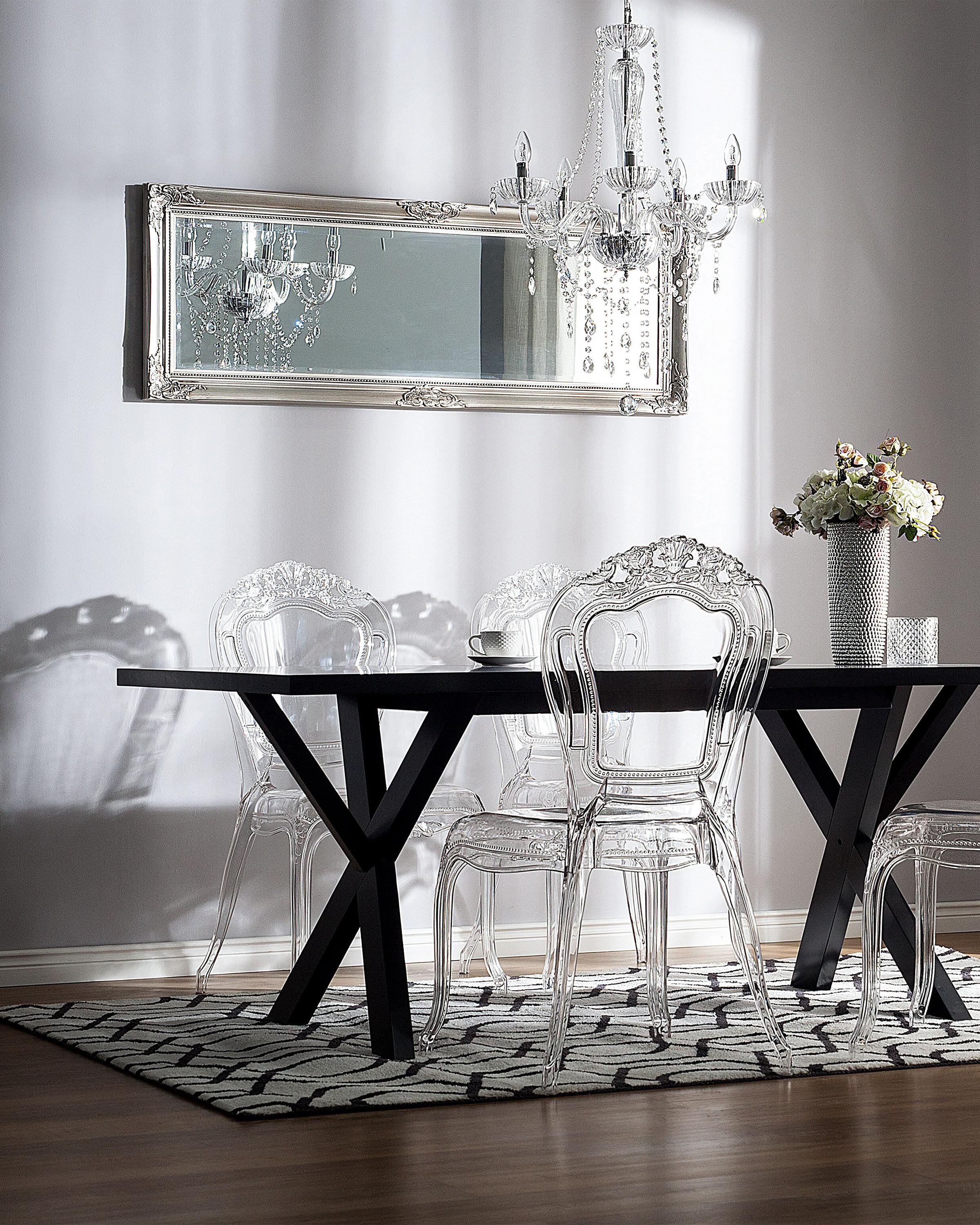 Set of 2 Dining Chairs VERMONT Transparent