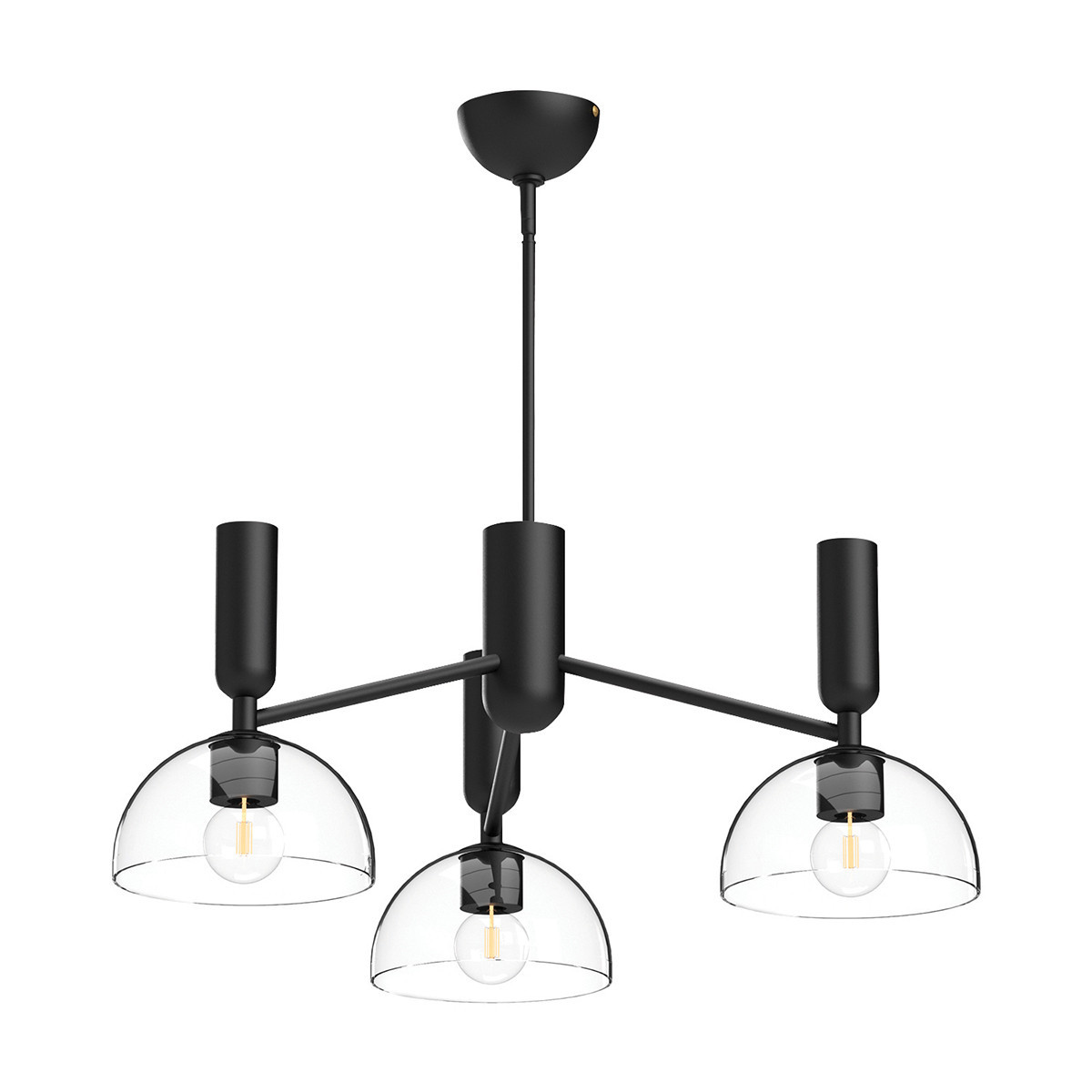 Żyrandol czarny mat JUDE 3xE27x60W wym:162,2x96,8x96,8 Alora Mood