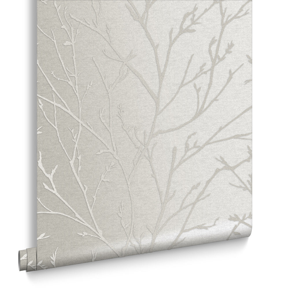 Graham & Brown Vliesbehang - Woodland Bead Pearl - 10mx52cm