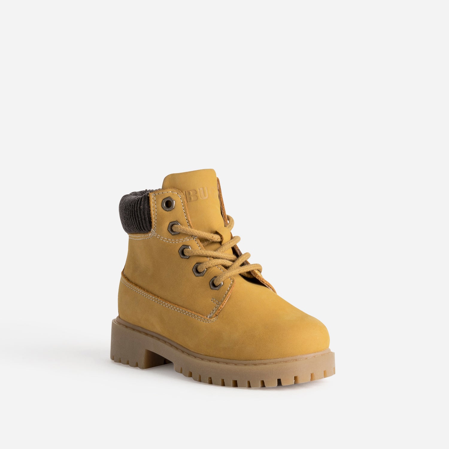 Boots à lacet BUGGY jaune cuir suédé