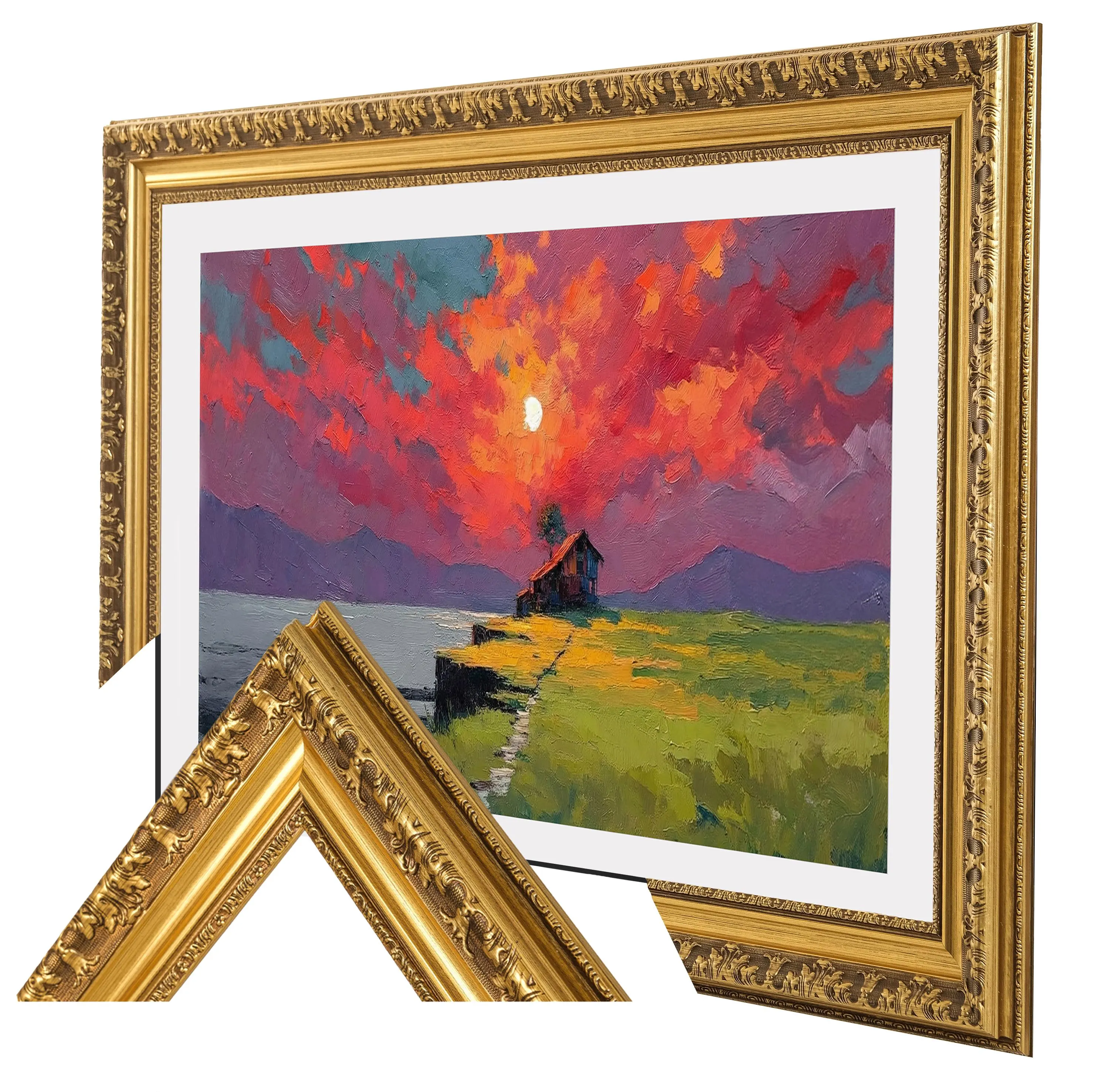 Rustic Gold Decorative TV Bezel Frame