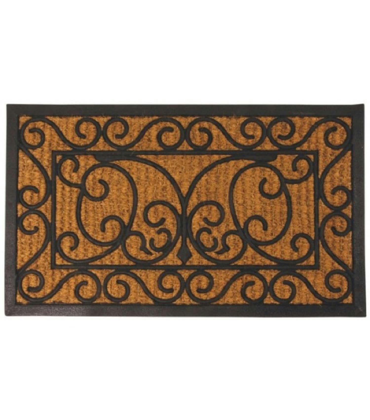 RECTANGULAIRE - Paillasson en coco et caoutchouc 75x45