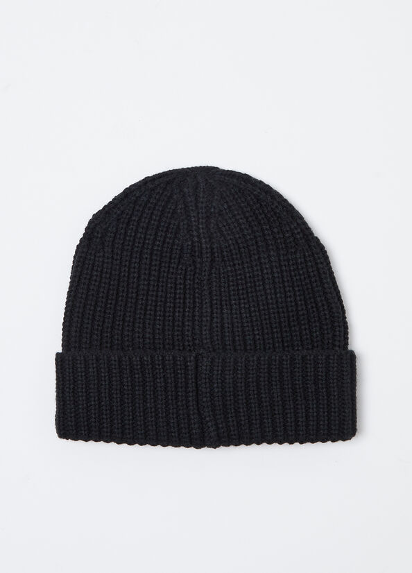 Berretto beanie con strass e perle