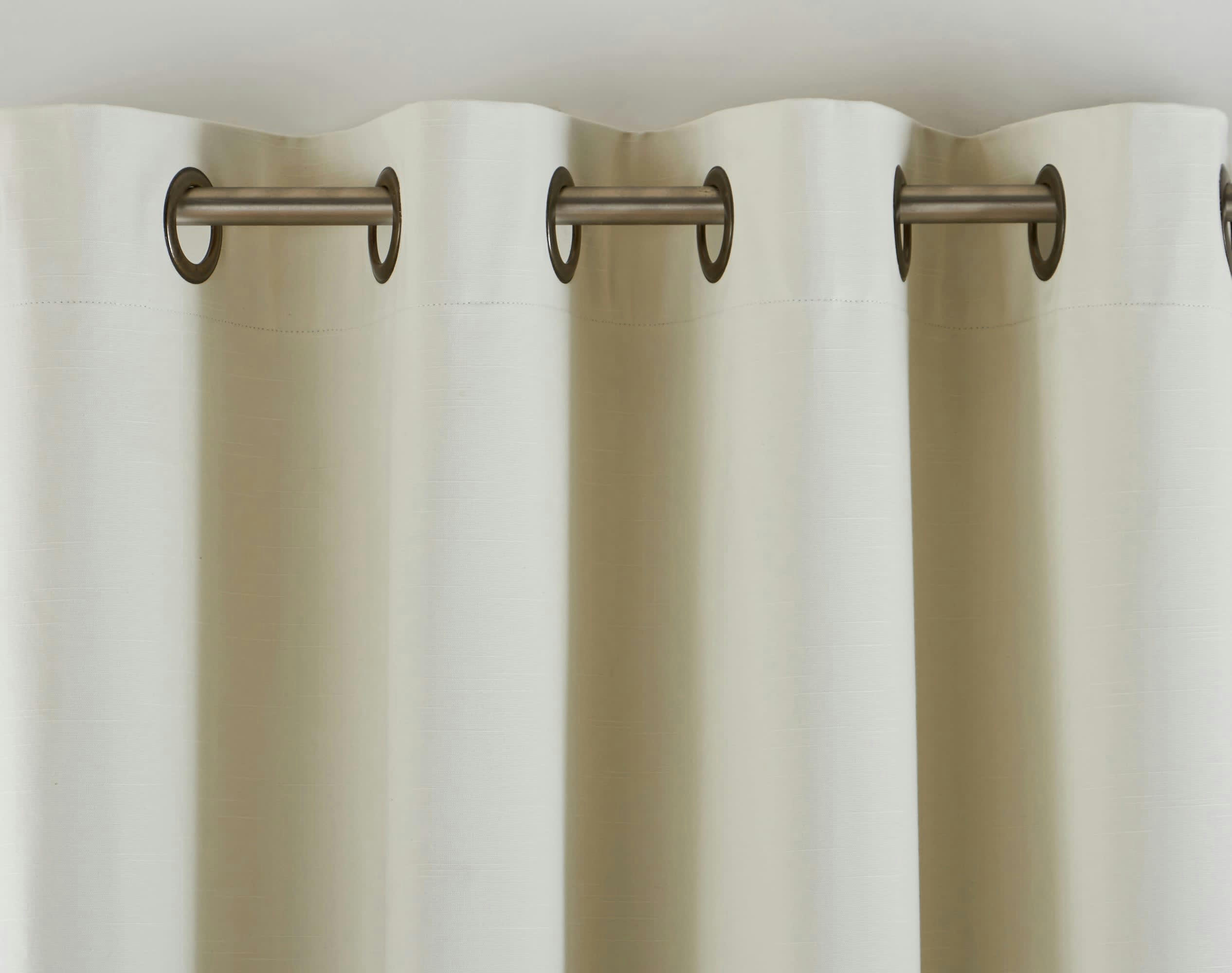 ALPS - Rideau à l'unité monté sur œillet 135x180 en coton beige