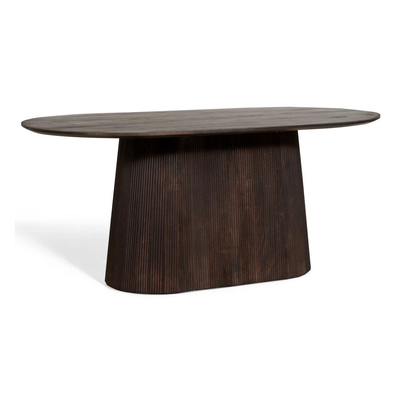 by fonQ Grand Eettafel Donkerbruin Mangohout - 180 x 100 cm