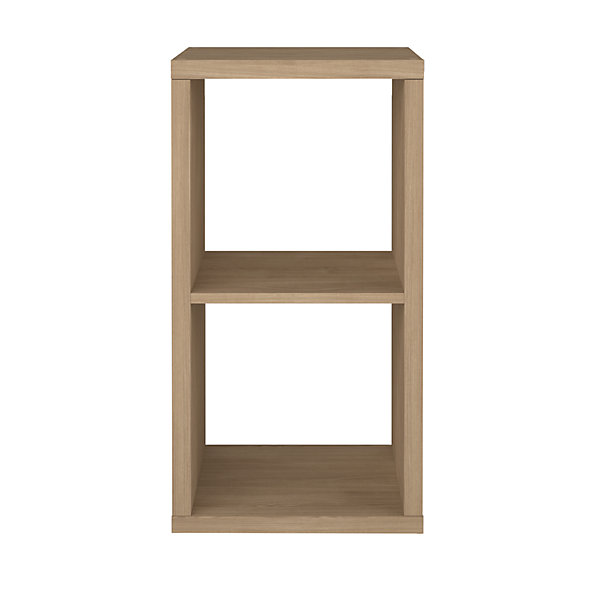 étagère modulable 2 cubes GoodHome Mixxit effet chêne H. 73,5cm x l. 38,8cm