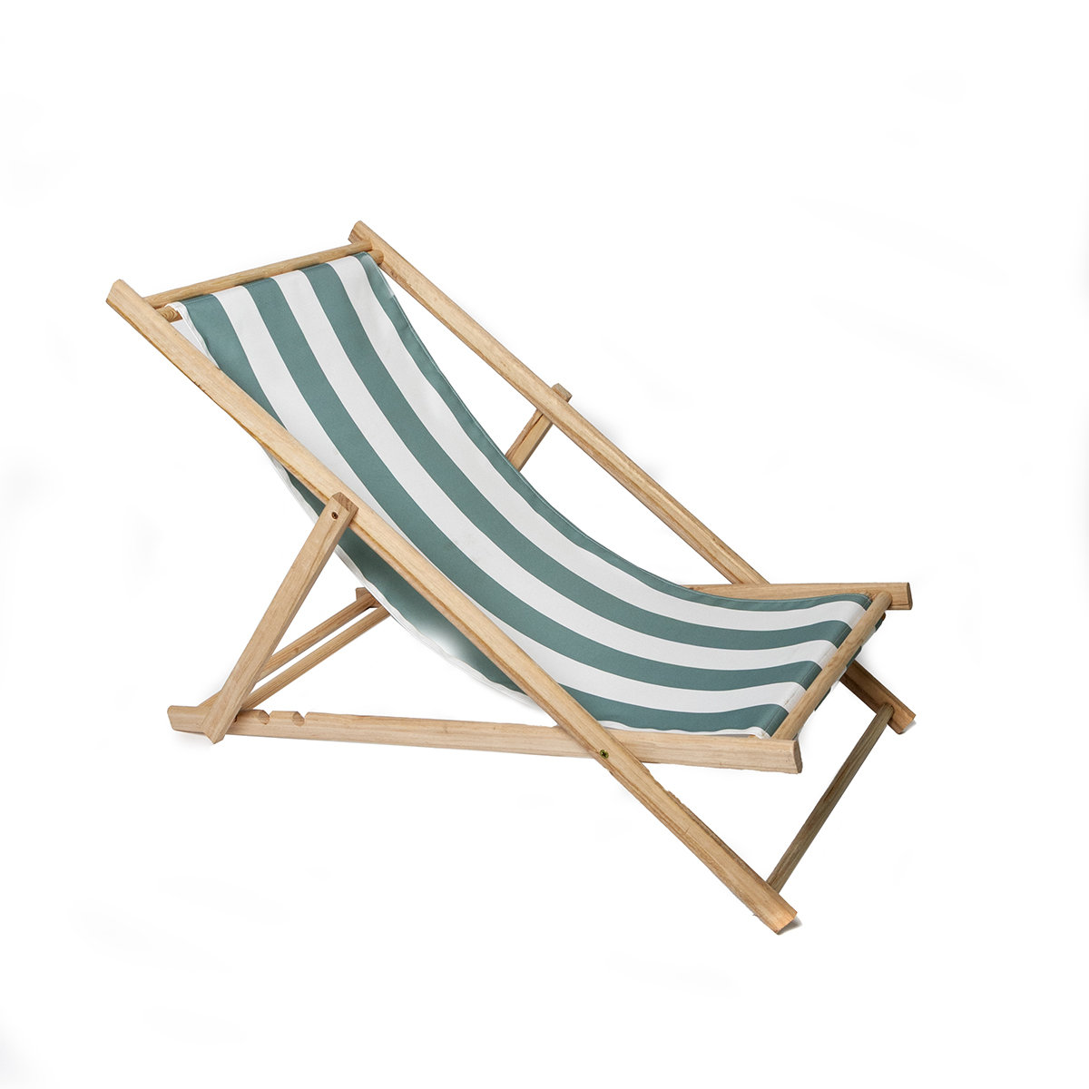 Espreguiçadeira riscas branco e verde