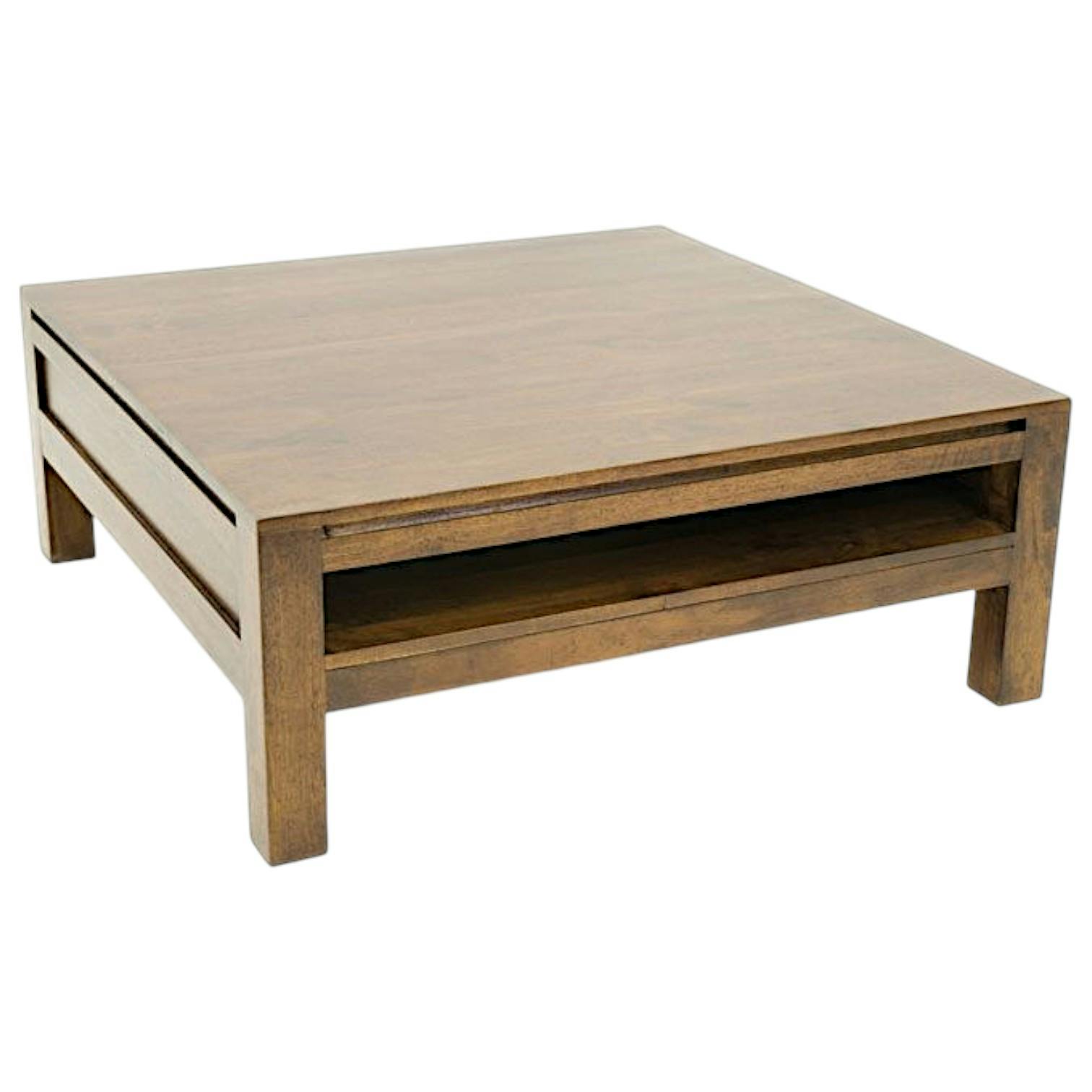 Table basse hévéa 90X90cm OLGA