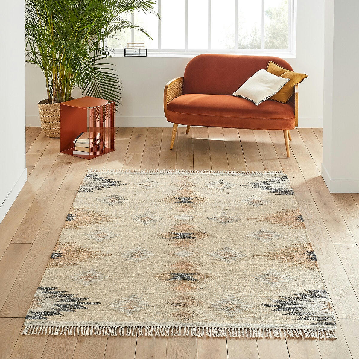 Tapis kilim effet used, Maya