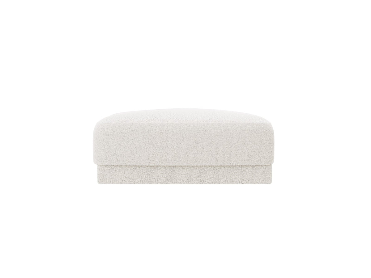 Micadoni Poef Miley boucle wit - 90x90x40cm