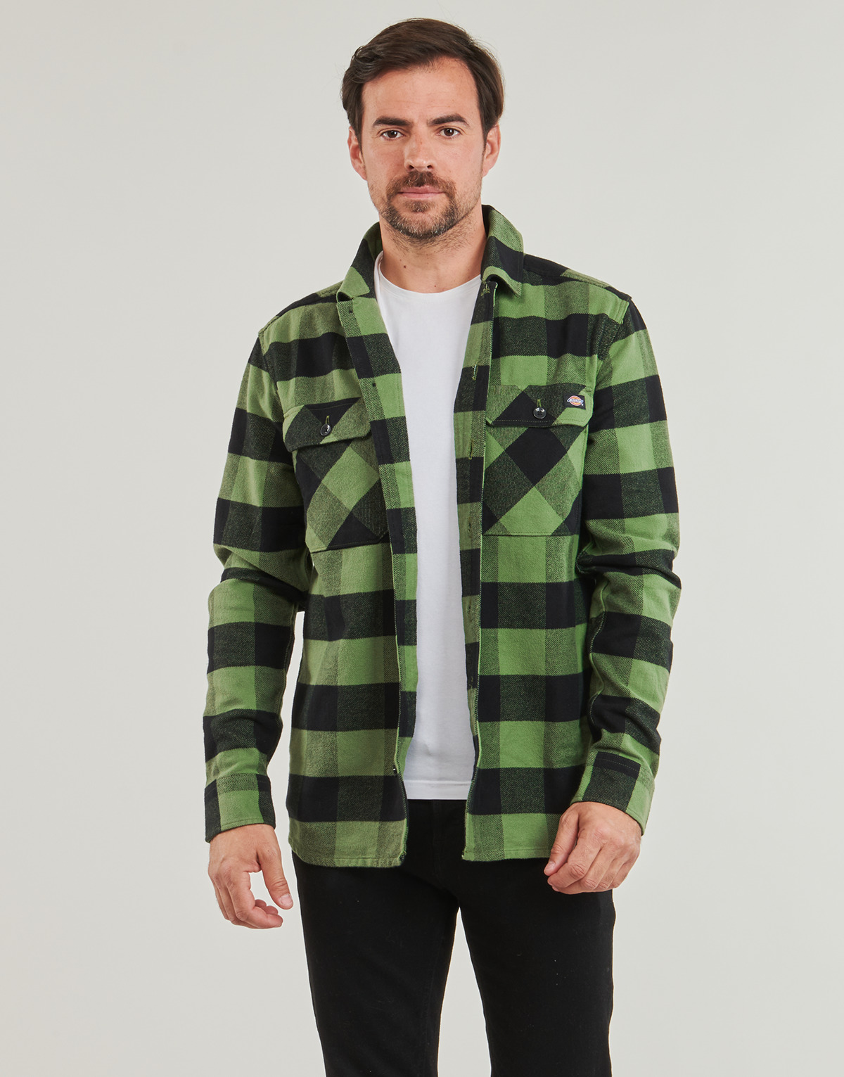 Dickies - NEW SACRAMENTO SHIRT PINE GREEN - Kaki / Black
