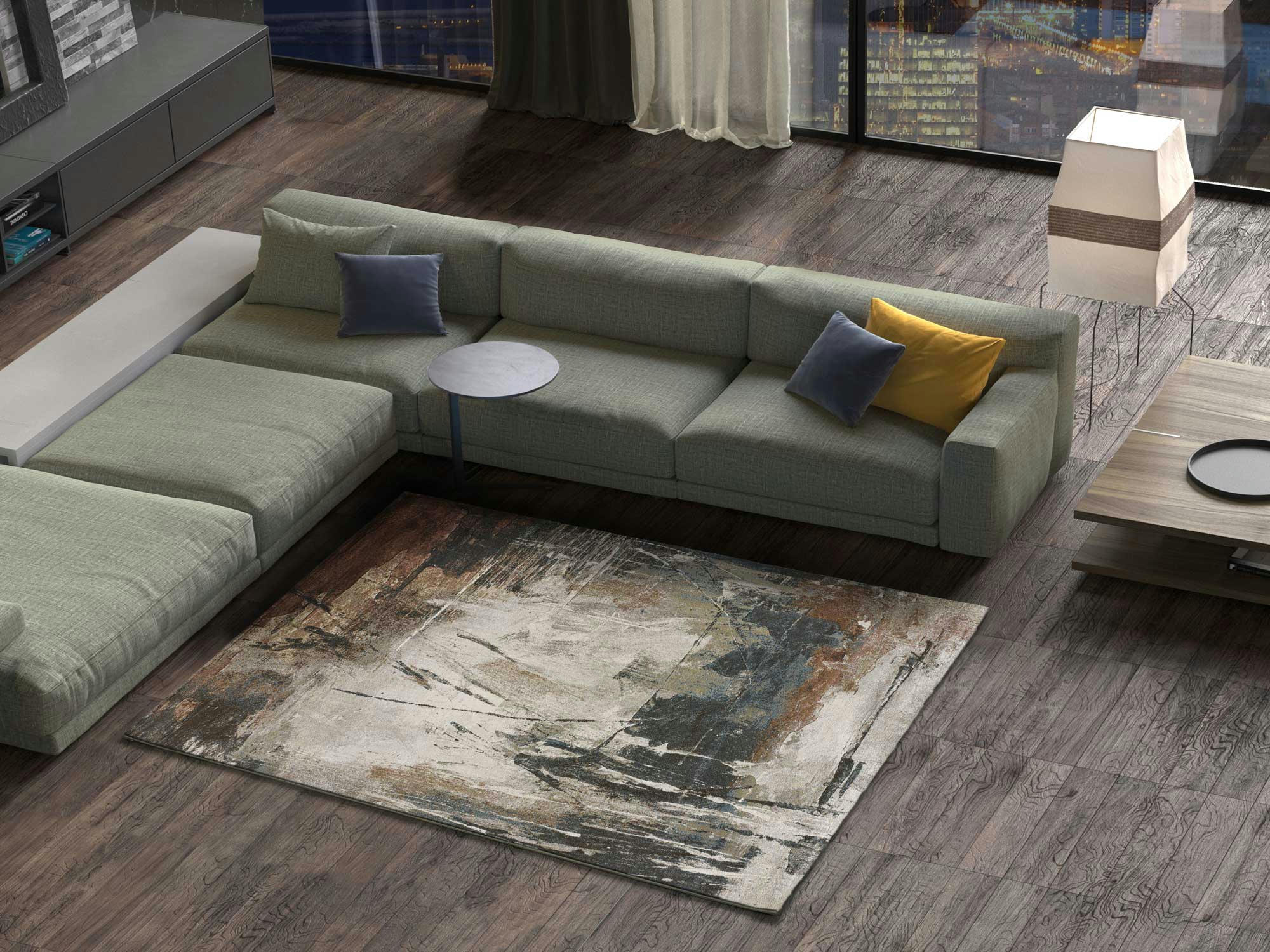 VICTORIA - Tapis abstrait multicolore, 200X290 cm