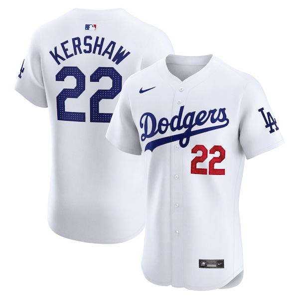 Clayton Kershaw Los Angeles Dodgers Nike Home Elite Player Jersey - White
