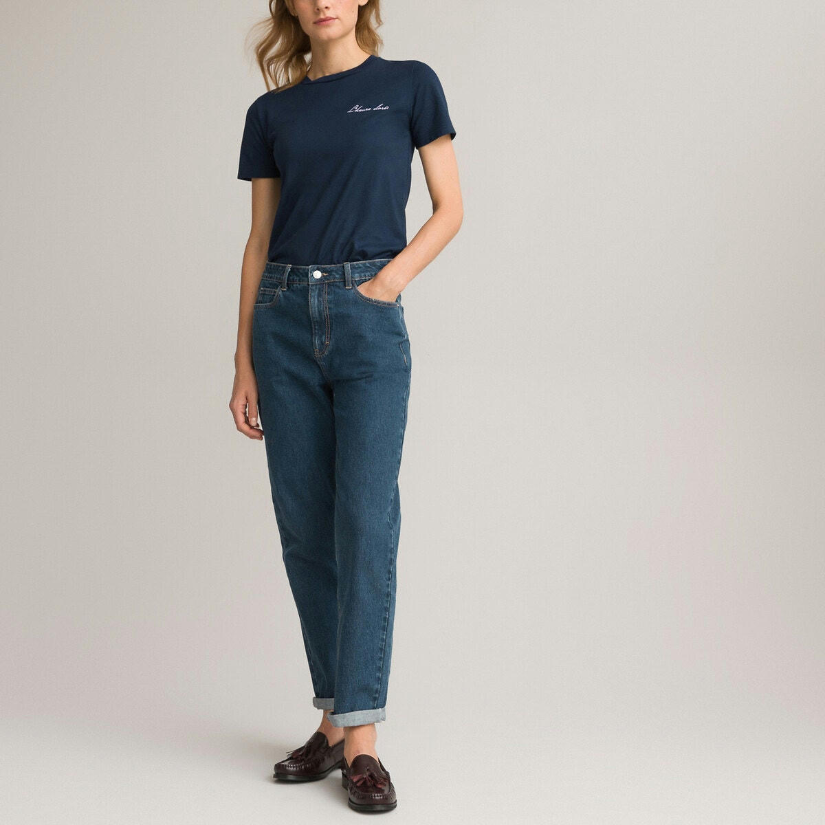T-shirt col rond en coton fabriqué en France