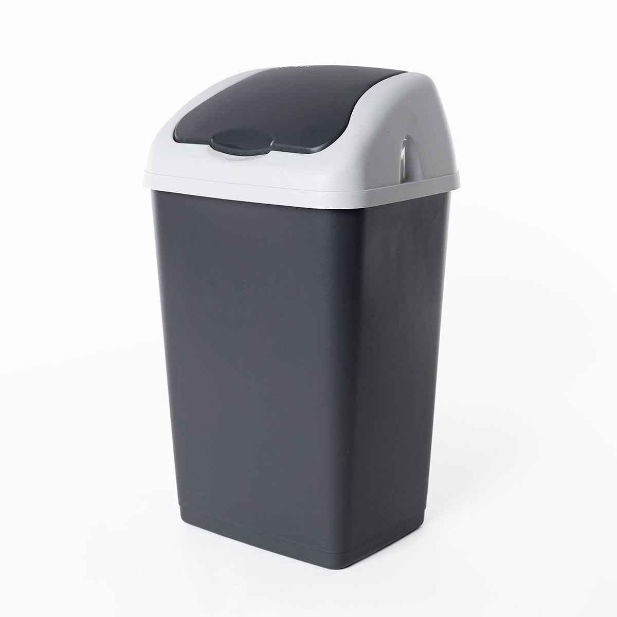 Balde do lixo ALTHEA com tampa basculante cinza 18L