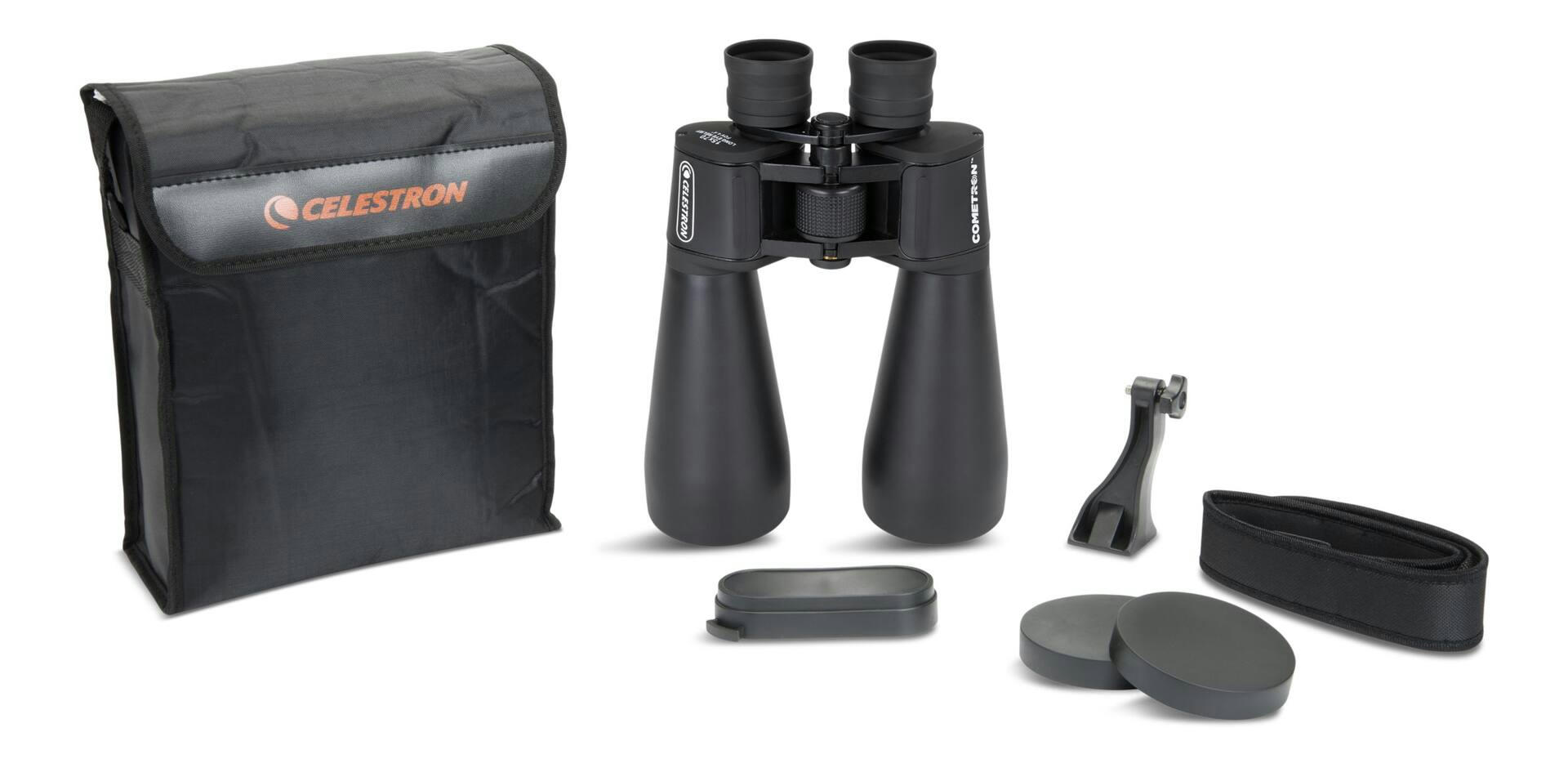 Celestron Cometron Giant Binoculars w/ Tripod Adaptor & Carrying Case, Black, 15x70mm