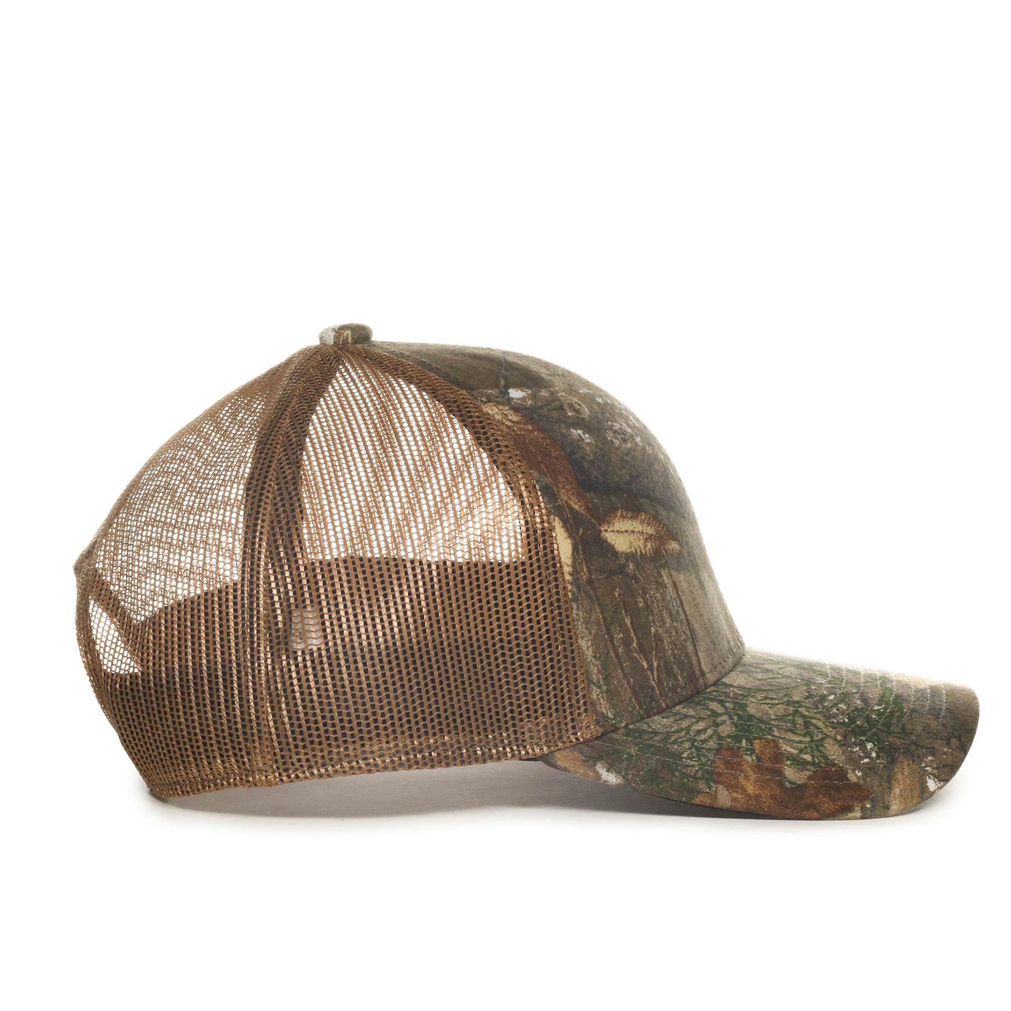 Huntshield Silicone Patch Mesh Back Baseball Cap with Snap Closure, Realtree Edge/Brown, One Size