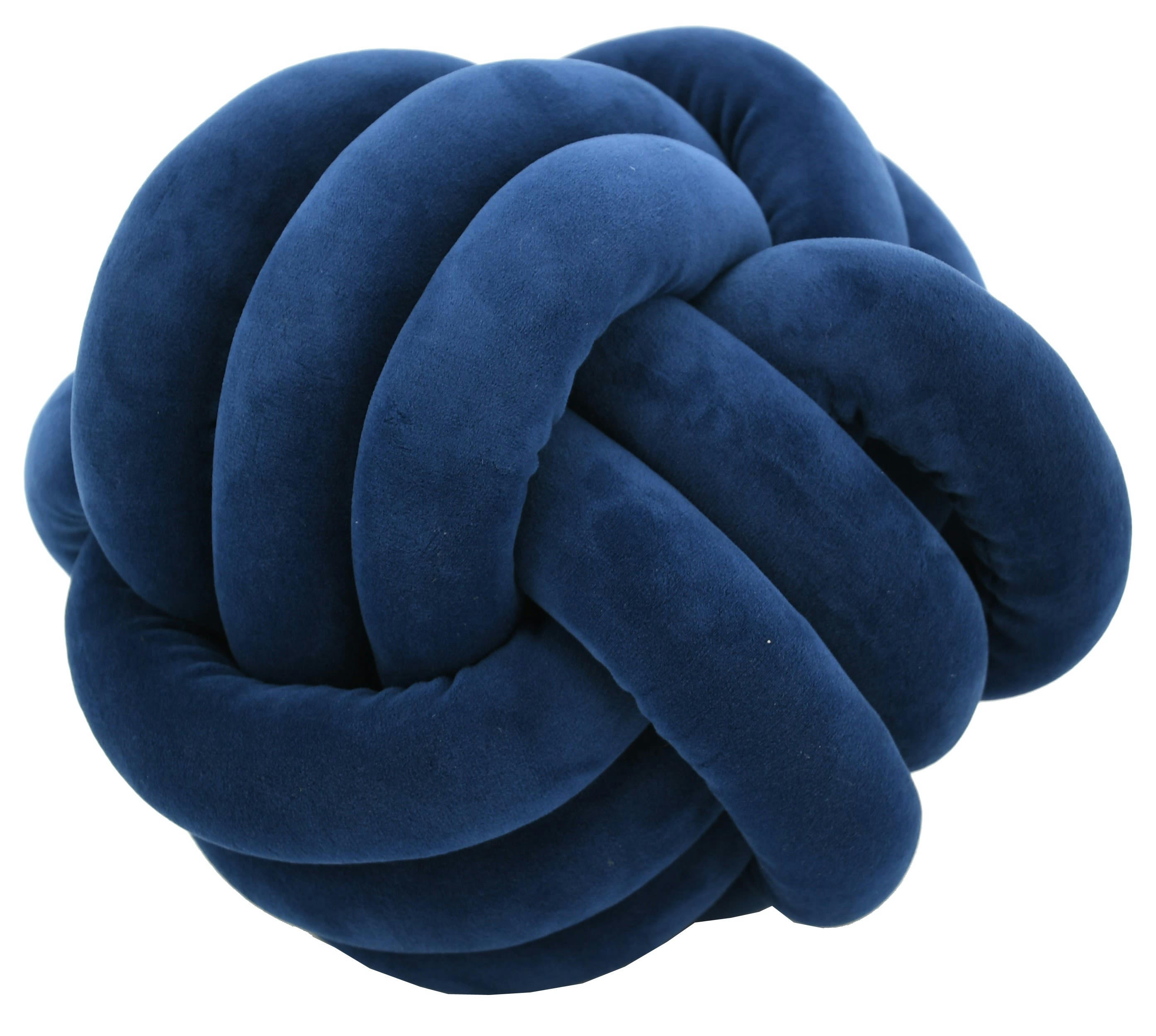 - Coussin en velours noeud 25 cm bleu