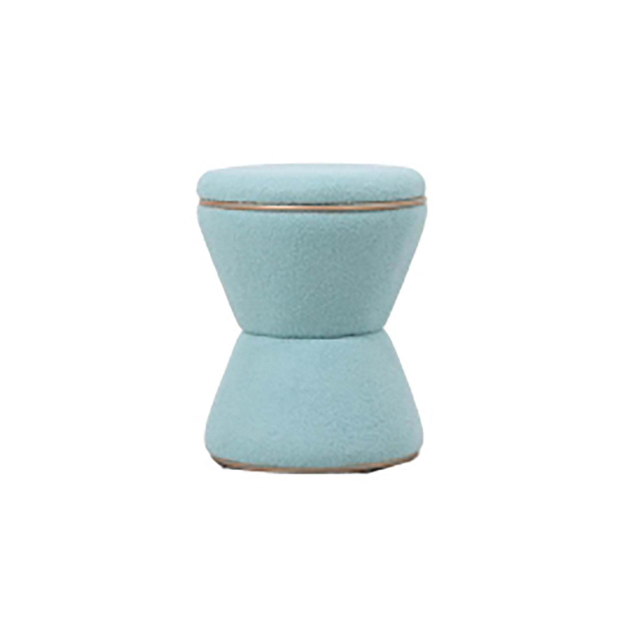 Leitmotiv poef Gustar - blauw - 38.5x38.5x43cm