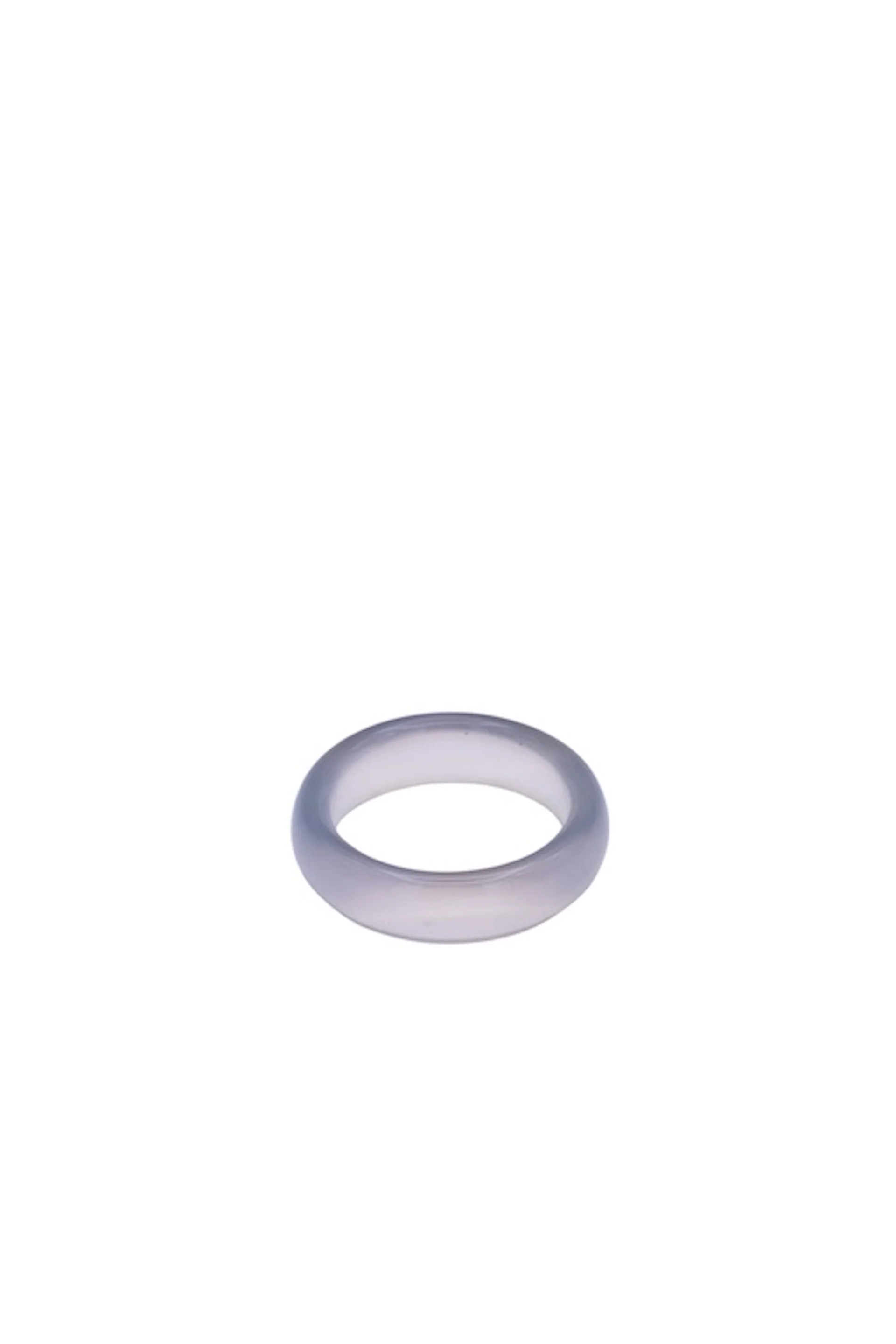 Mist — Grey Purple Jade Stone Ring in Purple