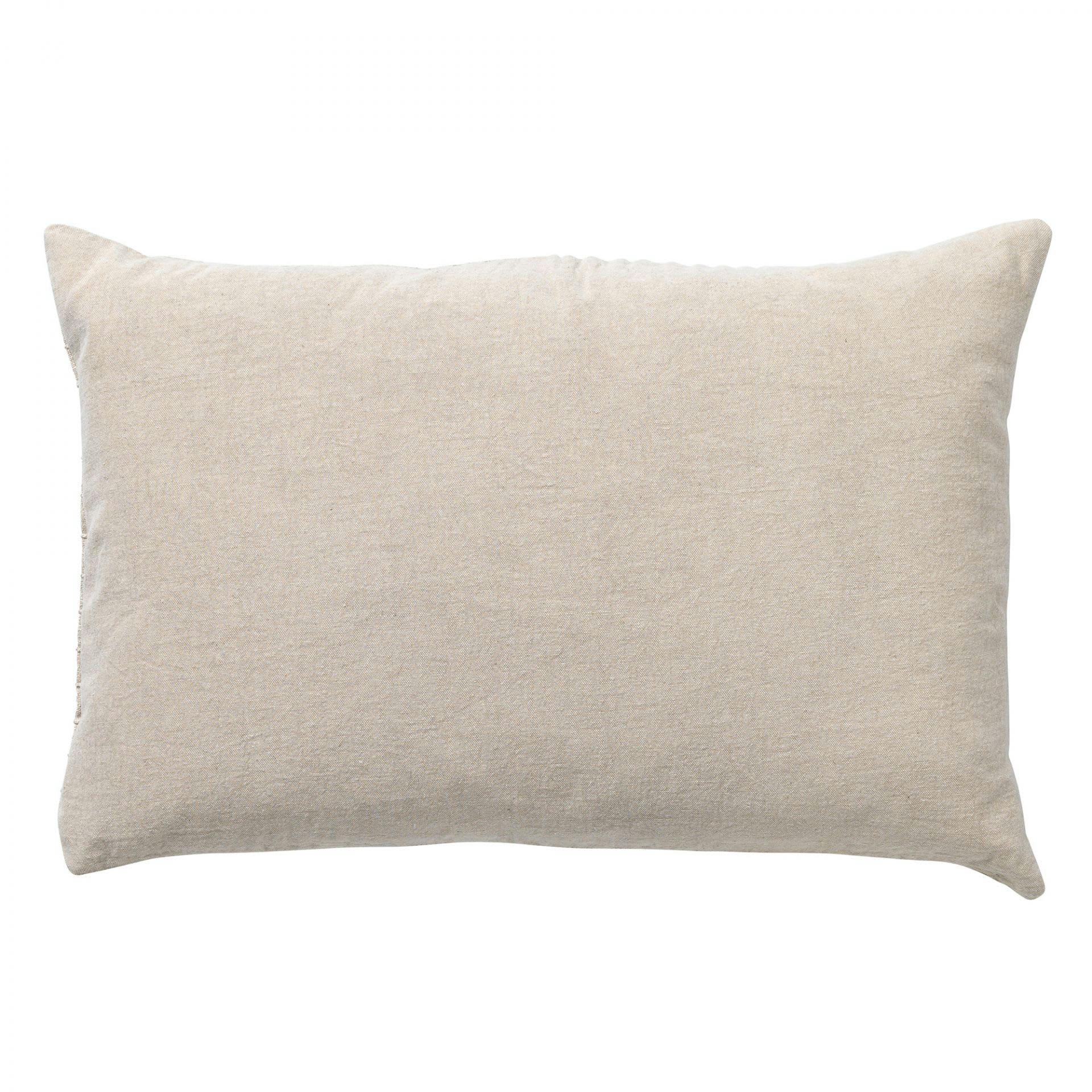 Laurence - Coussin beige en velours 40x60 cm avec motif rayé