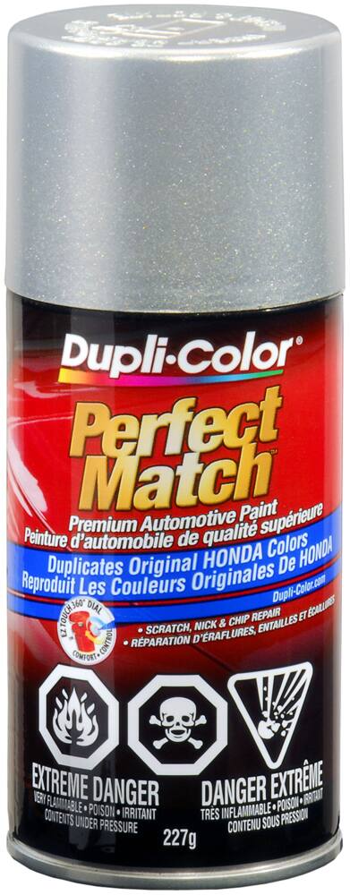 Dupli-Color Perfect Match Premium Acrylic Lacquer Automotive Aerosol Spray Paint, Silver Pearl Metallic (NH678M), 227-g