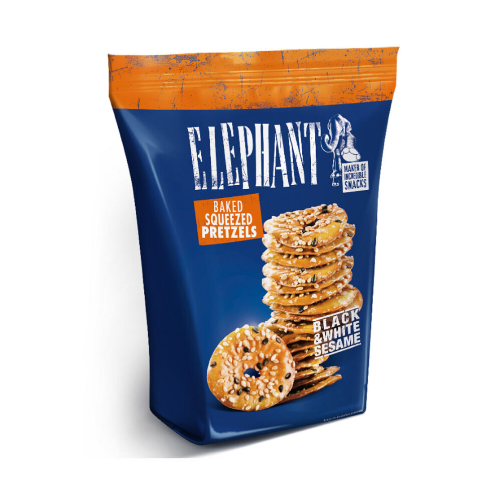 Bretzels Elephant graines de sésame noires et blanches 180gr
