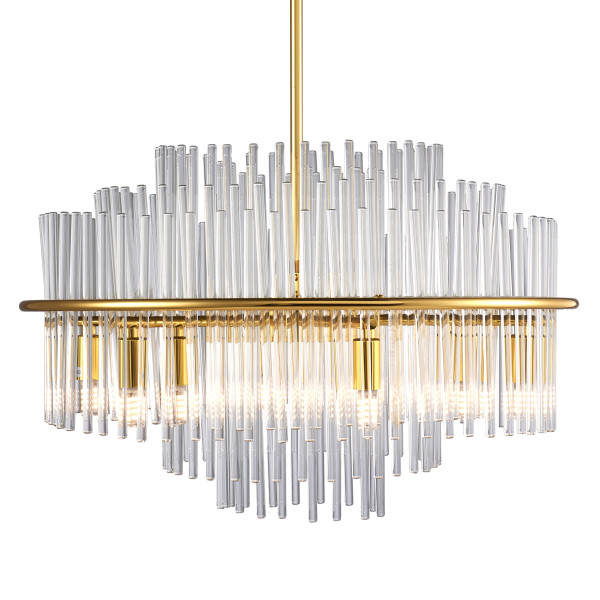 Lampa wisząca LUXORIA złota 50-35 cm