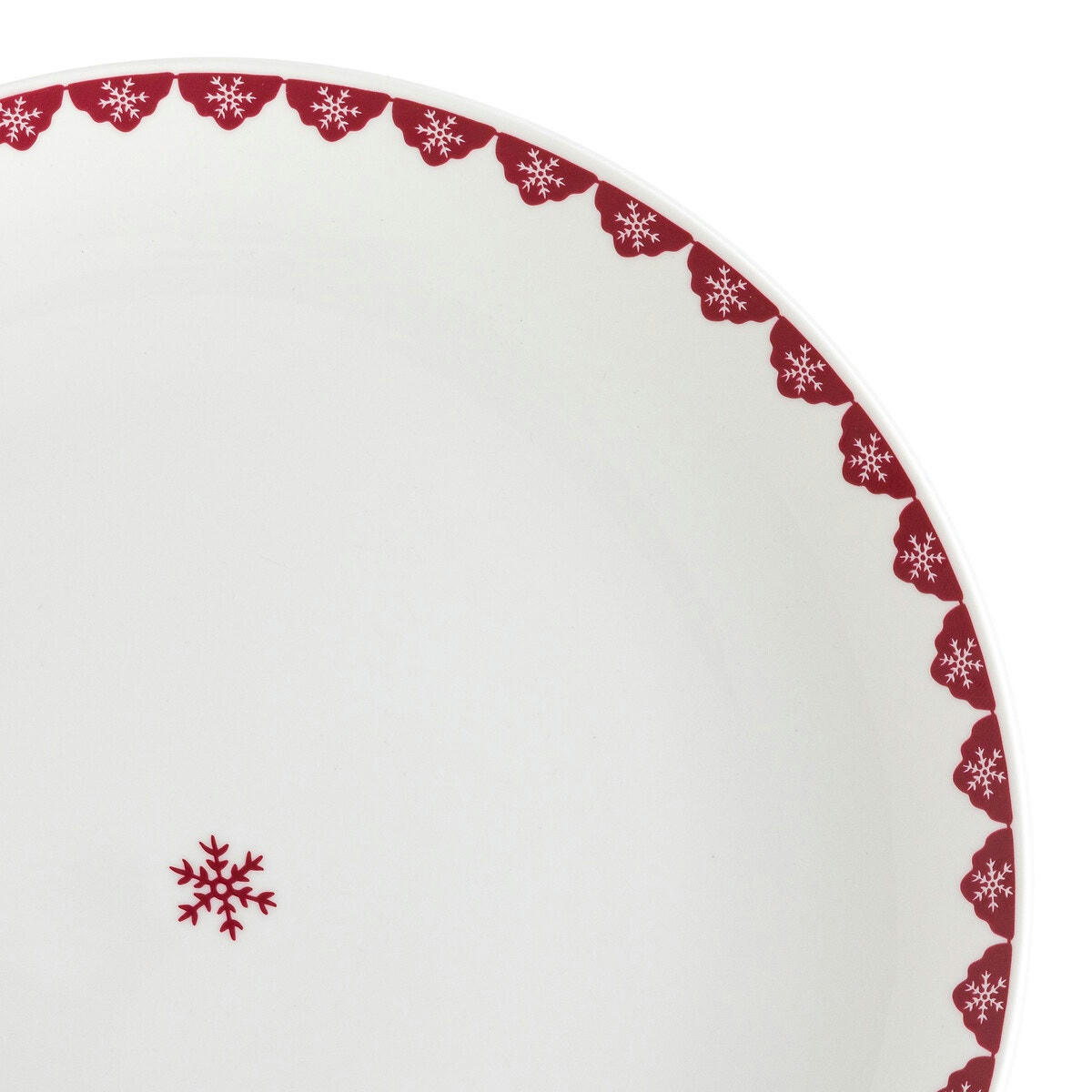 Lot de 4 assiettes plates en porcelaine, Flocani
