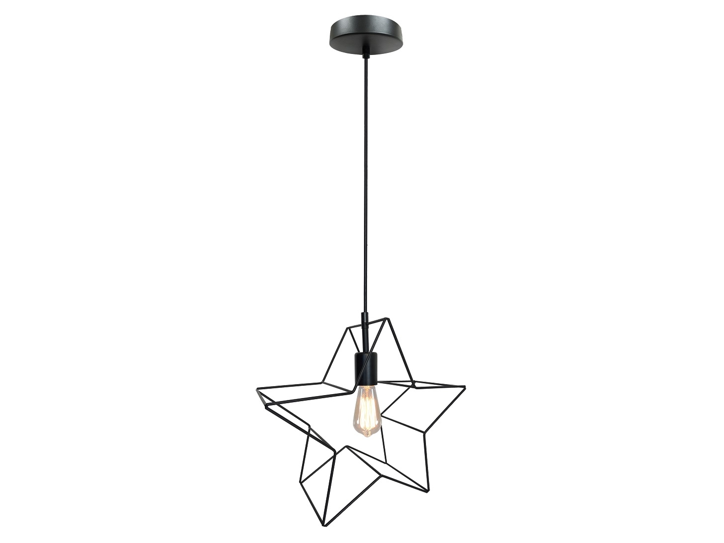 Lampa wisząca Gwiazda metalowa czarna