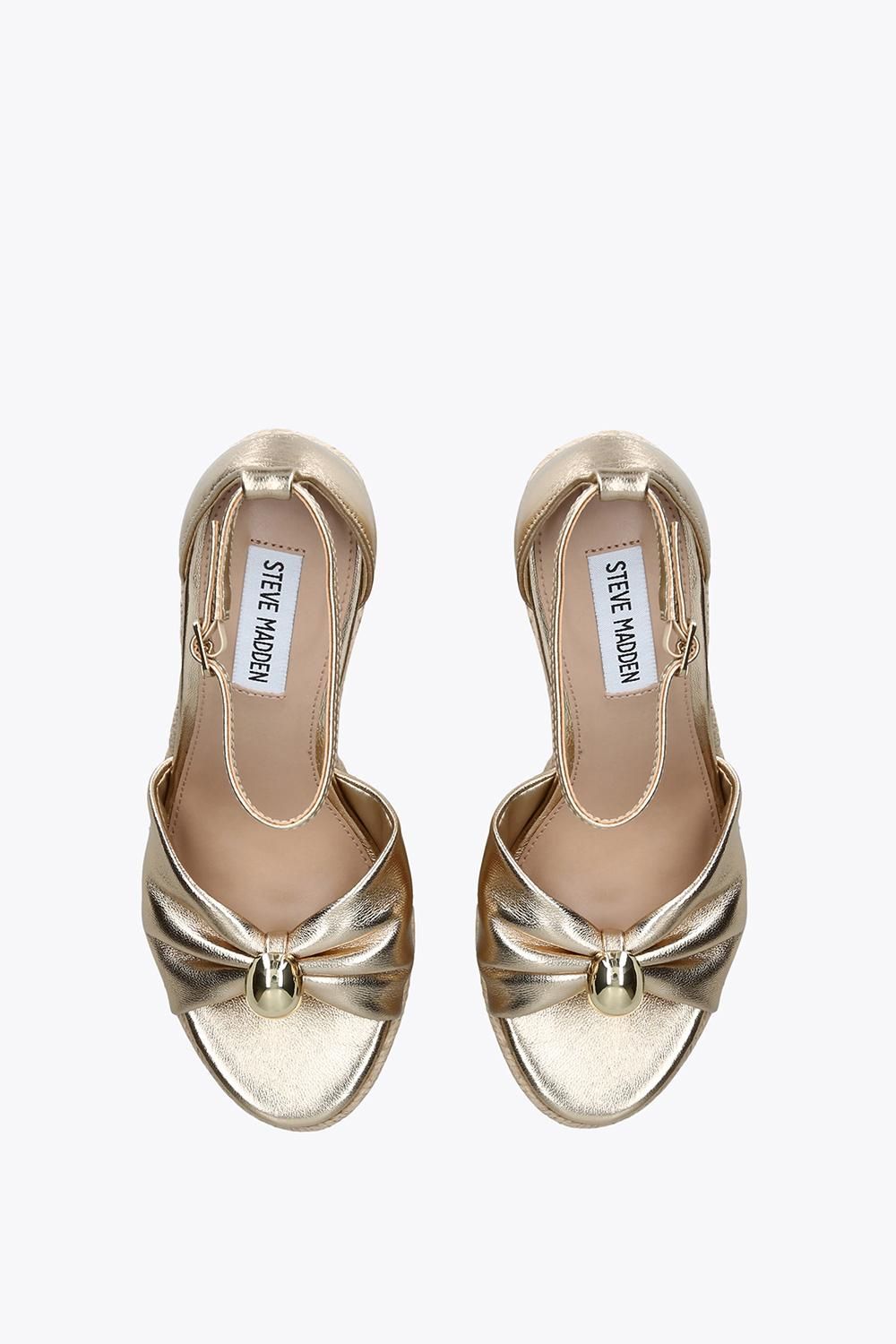 STEVE MADDEN Taliya Gold' Leather Sandals