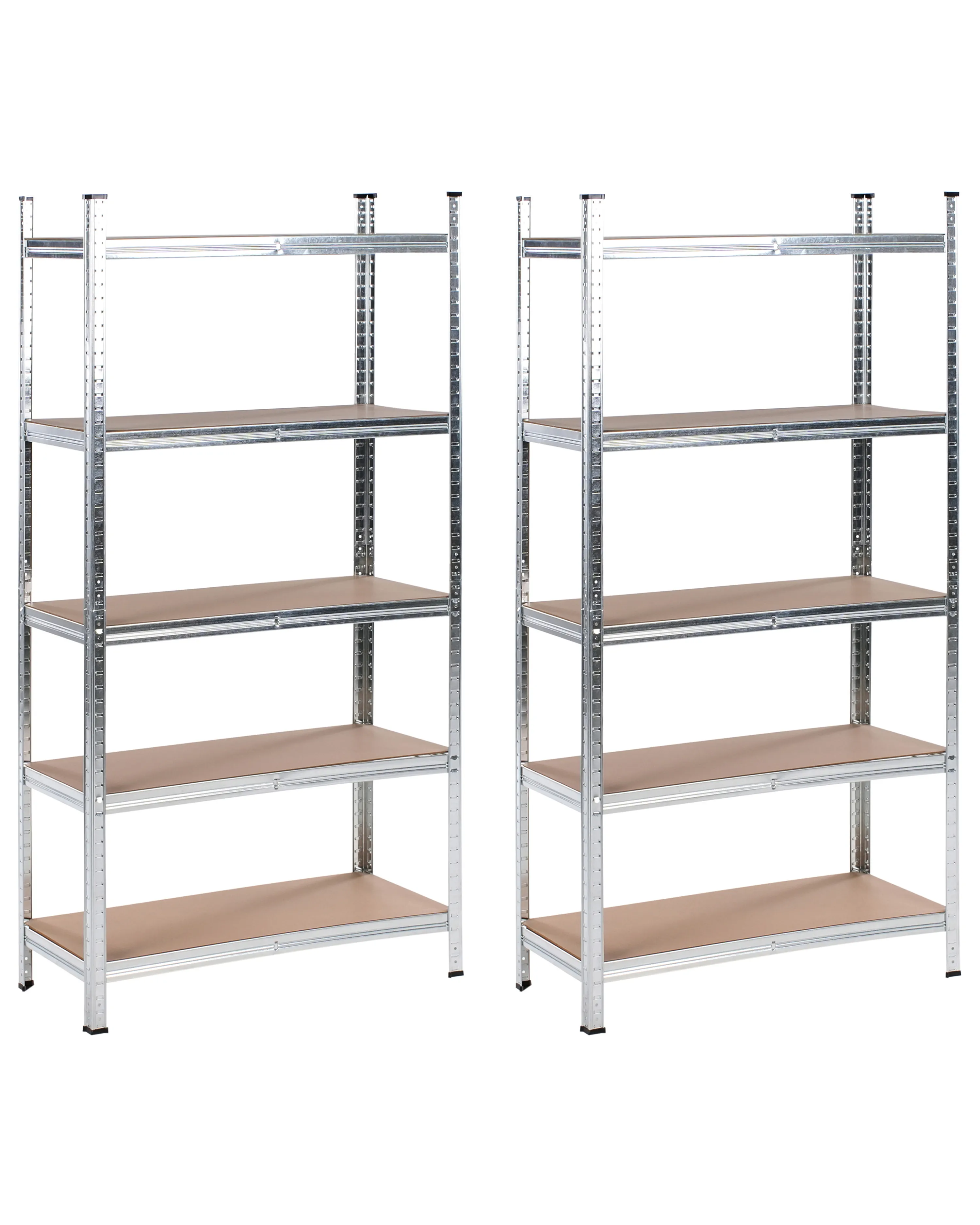 Set of 2 Garage Shelves XITTA Metal 180 cm 90 cm Silver