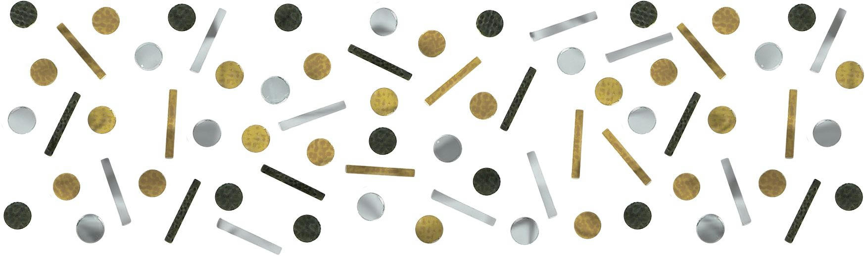 Milestone 60th Birthday Party Confetti, Black/Silver/Gold