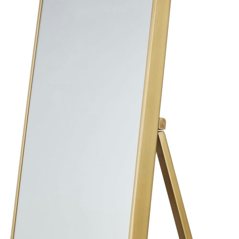 HUGO - Grand miroir rectangulaire sur pied doré 50x170