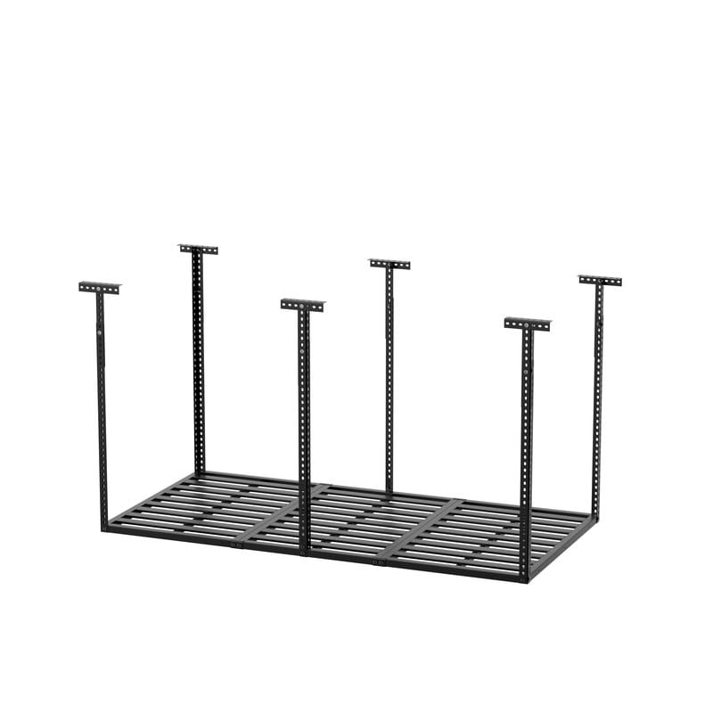 Overhead Garage Storage Rack, Heavy Duty Adjustable Ceiling Mounted Storage Racks, 750LBS Weight Capacity, Black