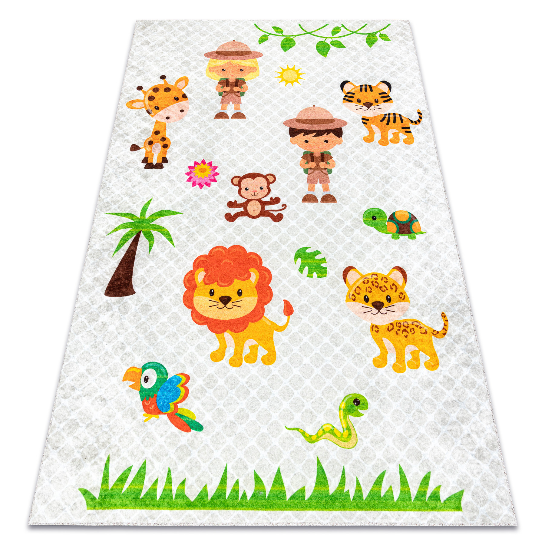 Dywan do prania JUNIOR 52104.801 Safari, zwierzęta dla dzieci, 80x150 cm