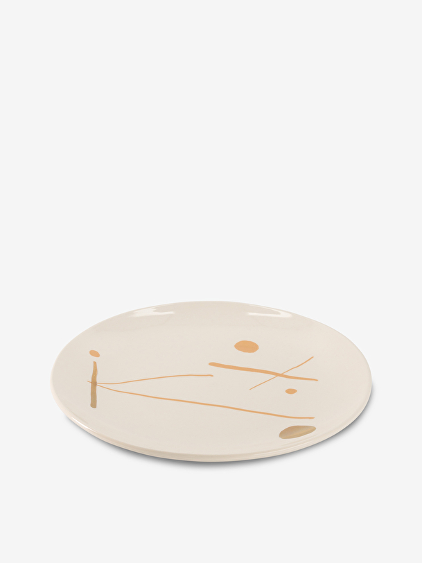 Assiette 26 sunny gold nude - maison bensimon nude