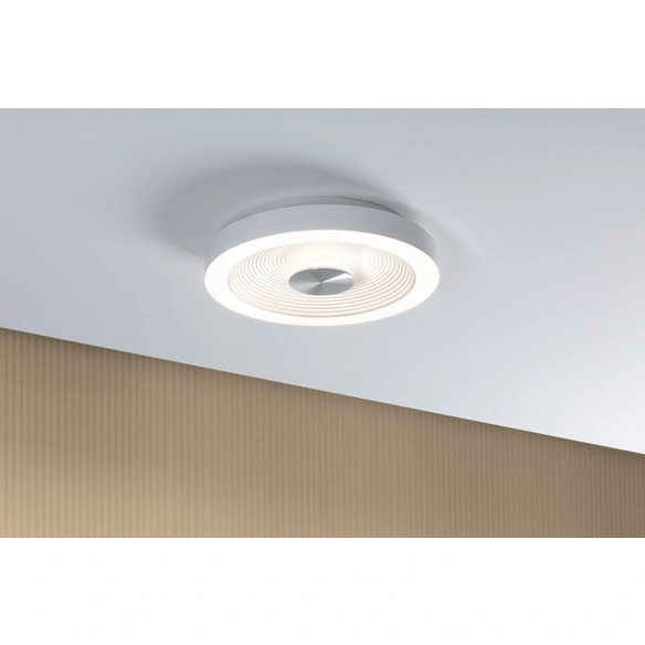 LED-Deckenleuchte, WD Volea IP44 W/D dim LED 18W 320mm Weiß Silber 230V Kunststoff