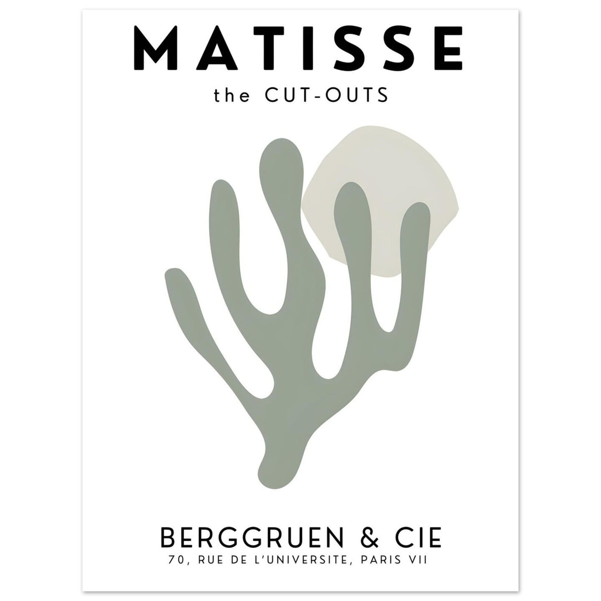 Artfulprints Poster Matisse – Bloom cuts  - 30x40 cm - Grijs