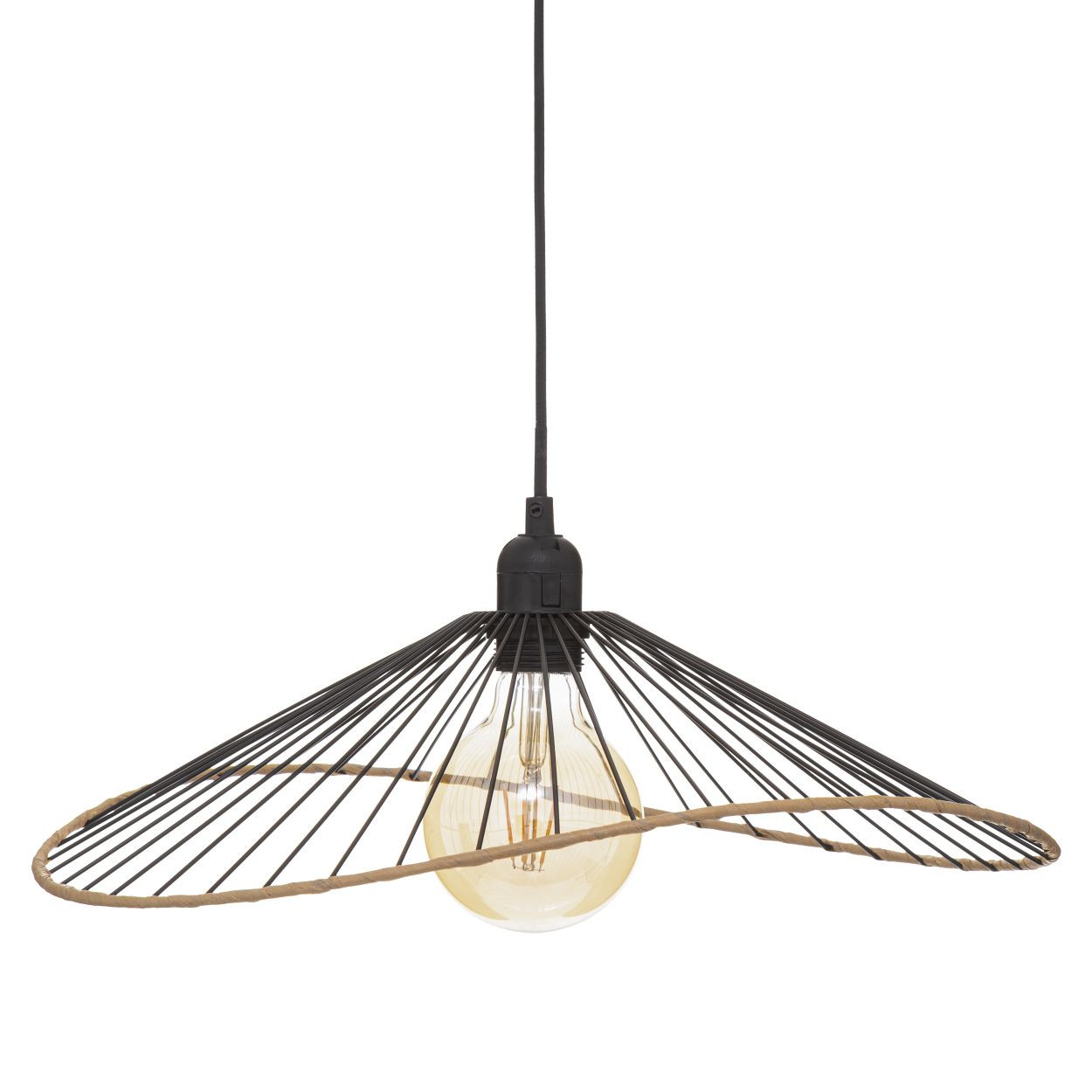 Lampa sufitowa Alara Black metalowa 17x45 cm nowoczesna loft