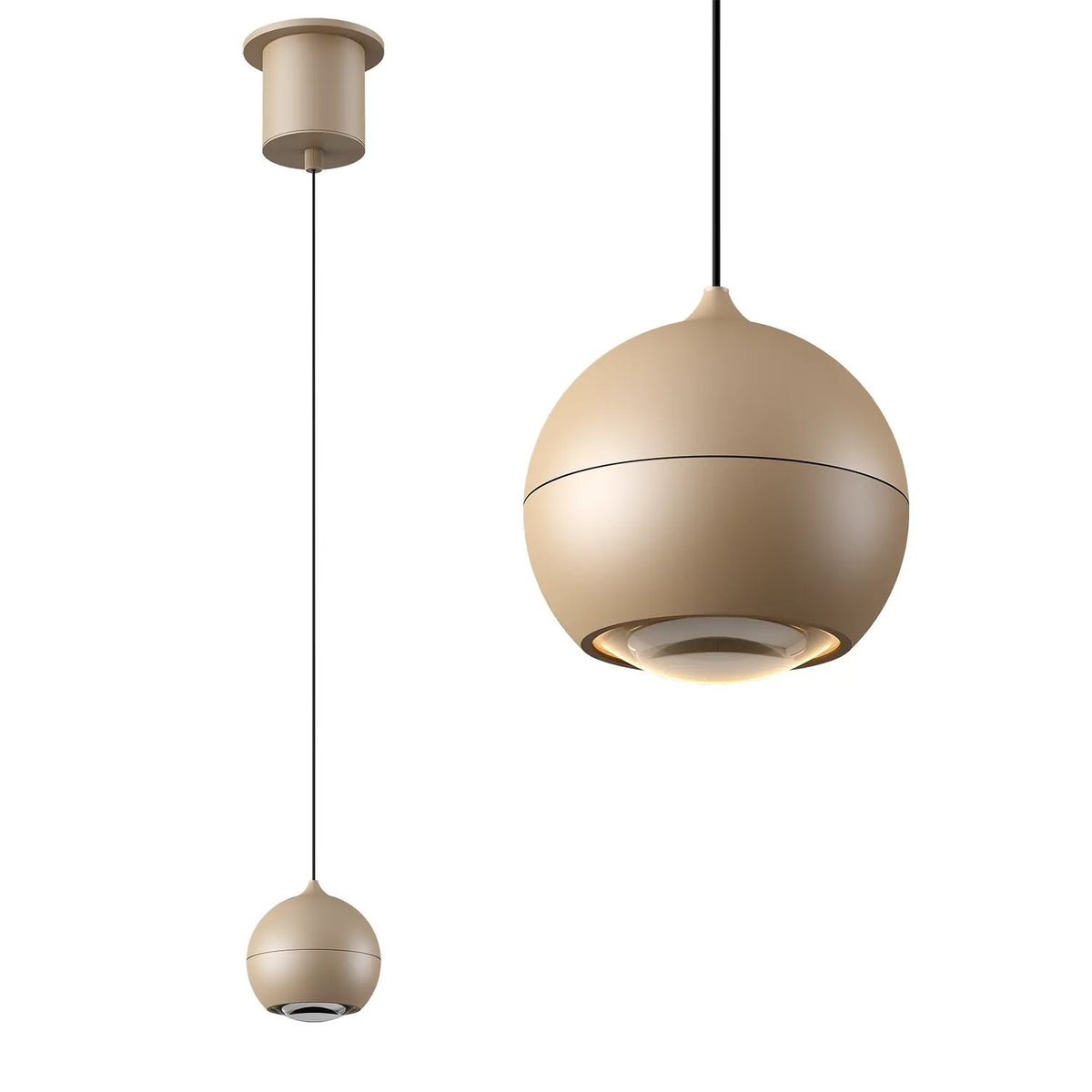 Artdelight hanglamp Miami - 1 lichts - 10 x 200  cm - champagne
