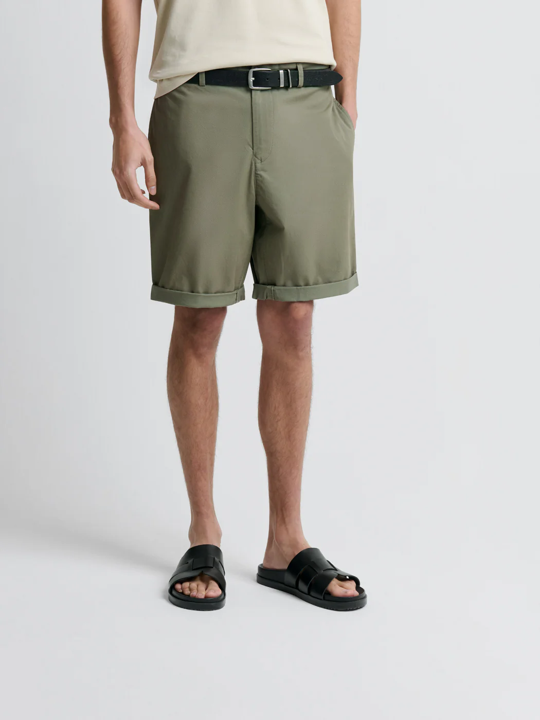 Bermuda slim taille semi-élastiquée