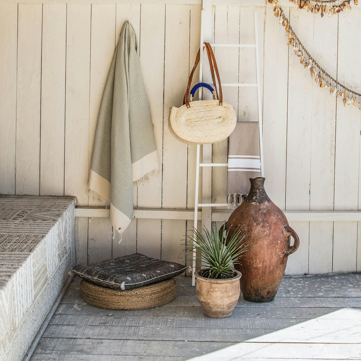 RIO - Fouta coton  100x200 vert d'eau