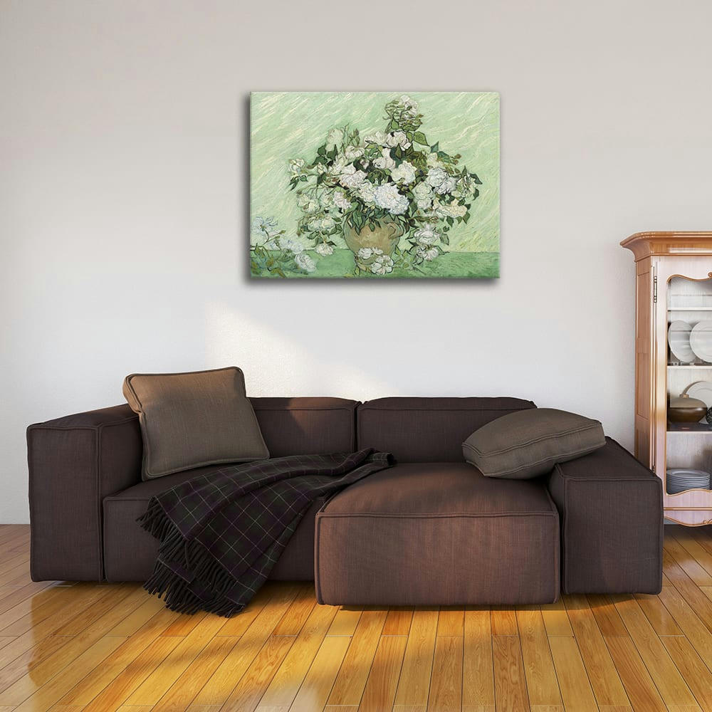 - Tableau impression sur toile Roses Vincent Van Gogh 80x100cm