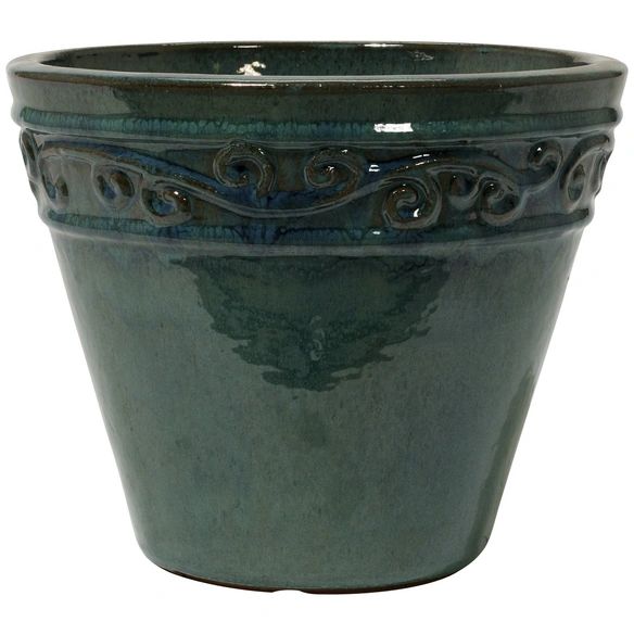 Pflanzgefäß »Norwich«, ØxH: 27 x 23 cm, dunkelgrün