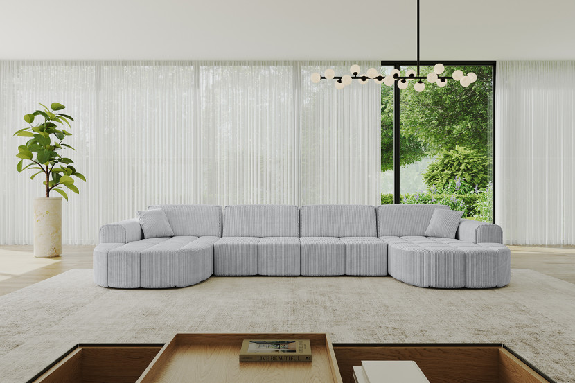 Narożnik uniwersalny bez funkcji spania LIVO-U1 - 400x173x79,5 Szary