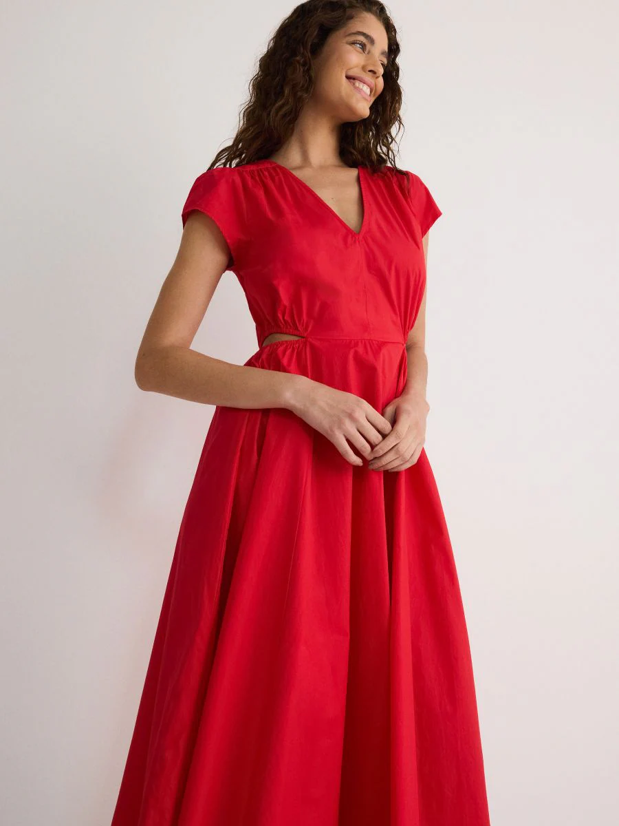 Midi Dress With Cut-Out Details